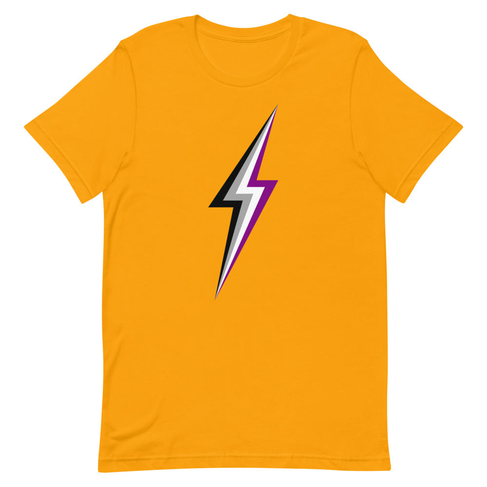 Asexual Lightning T-Shirt T-shirts The Rainbow Stores