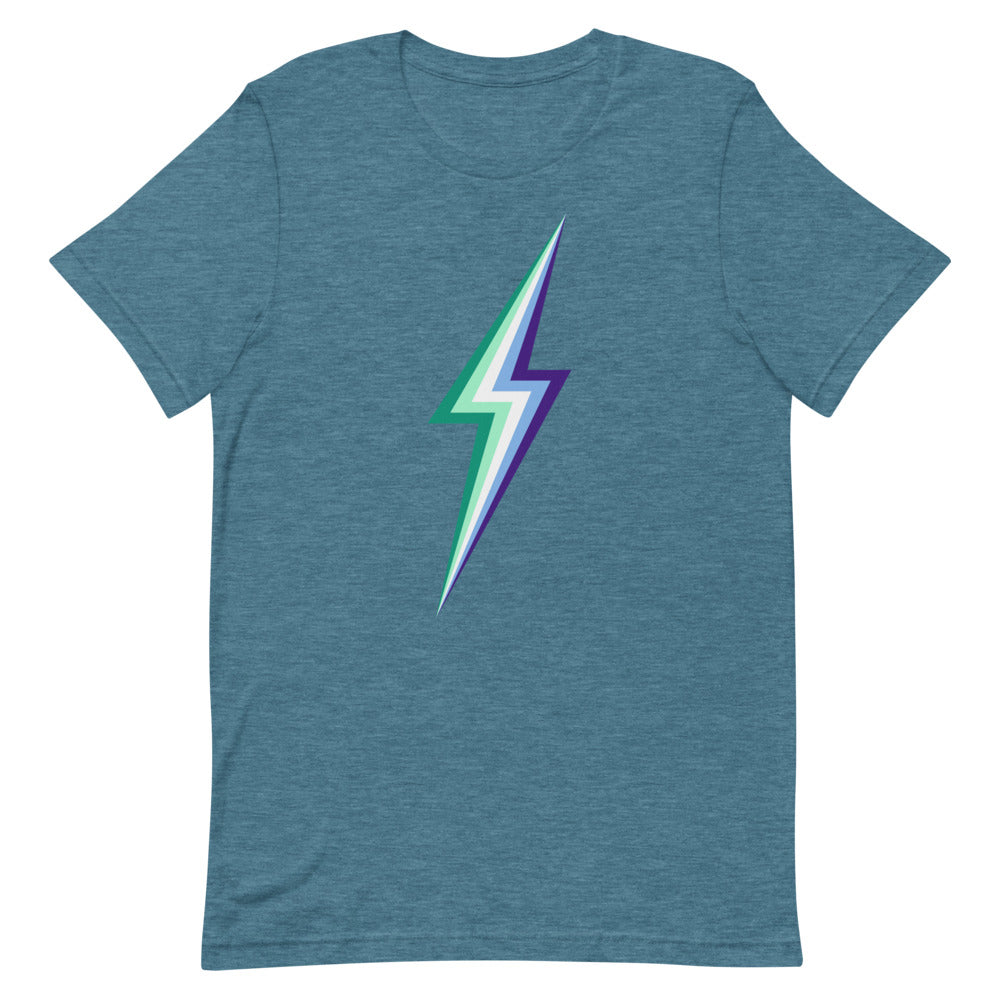 Gay Men's Pride Flag Lightning T-Shirt T-shirts The Rainbow Stores