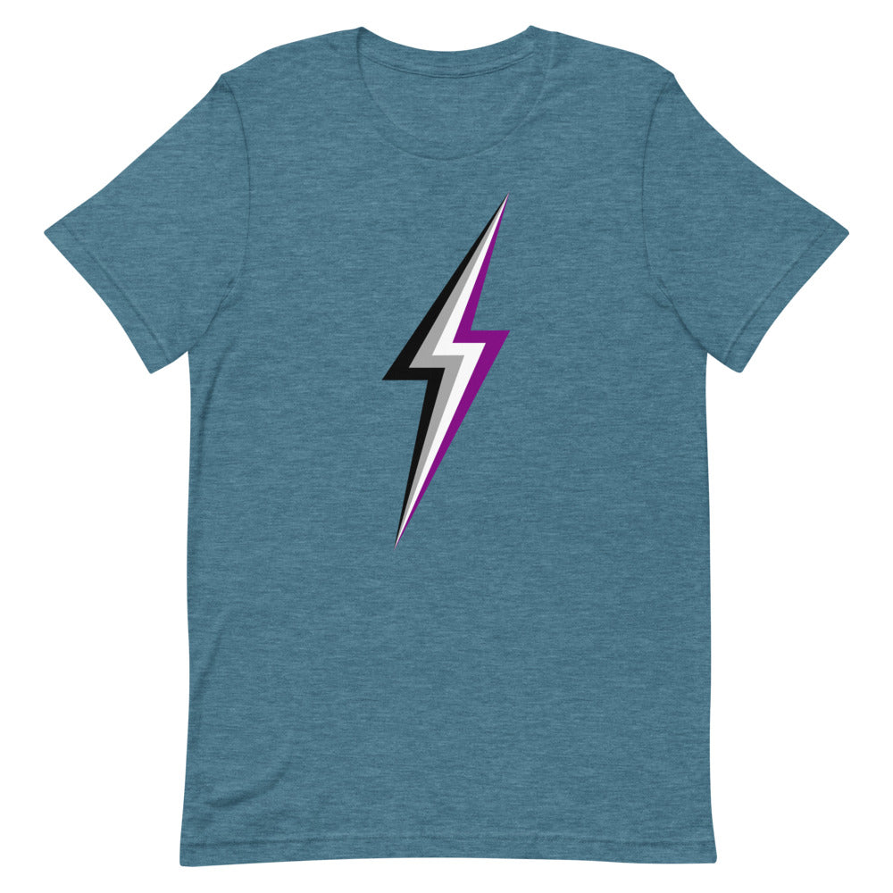 Asexual Lightning T-Shirt T-shirts The Rainbow Stores