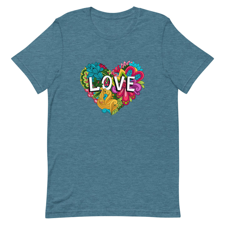 Floral Love Heart T-Shirt T-shirts The Rainbow Stores