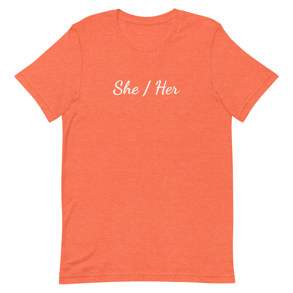 She / Her Pronouns T-Shirt T-shirts The Rainbow Stores