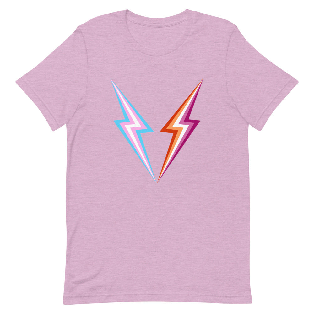 Trans Lesbian Lightning T-Shirt T-shirts The Rainbow Stores