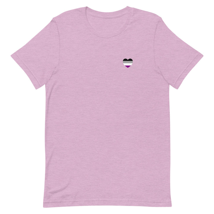 Asexual Pride Flag Small Heart T-Shirt T-shirts The Rainbow Stores