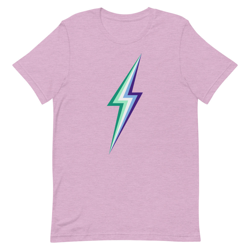 Gay Men's Pride Flag Lightning T-Shirt T-shirts The Rainbow Stores