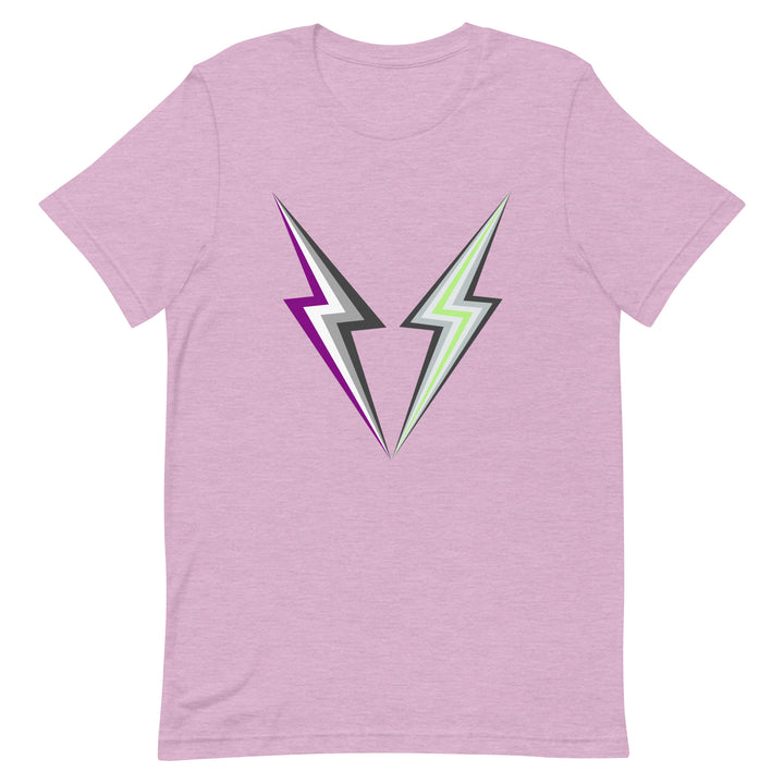 Asexual Agender Lightning T-Shirt T-shirts The Rainbow Stores