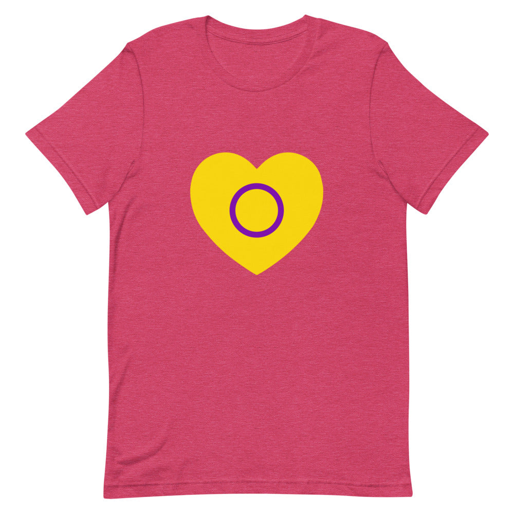 Intersex Pride Heart T-Shirt T-shirts The Rainbow Stores