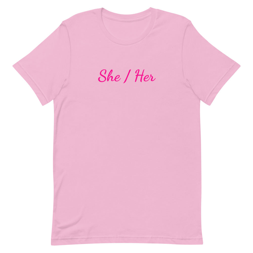 She / Her Pronouns T-Shirt T-shirts The Rainbow Stores