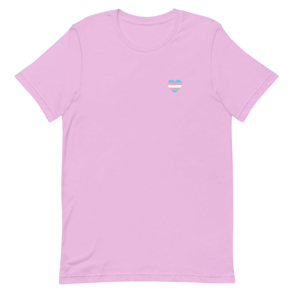 Trans Small Heart Flag T-Shirt T-shirts The Rainbow Stores