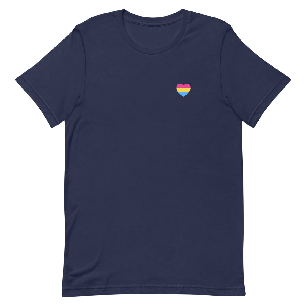 Pansexual Small Heart Flag T-Shirt T-shirts The Rainbow Stores