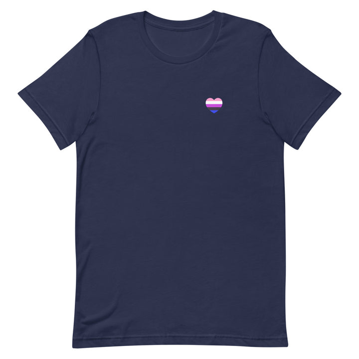 Gender-Fluid Small Heart Flag T-Shirt T-shirts The Rainbow Stores