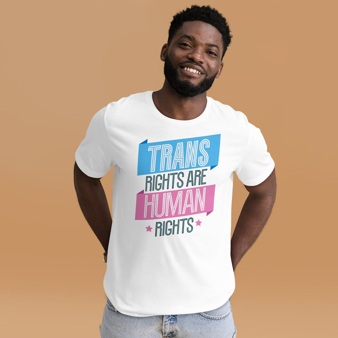 Trans Rights Are Human Rights Banner T-shirt T-shirts The Rainbow Stores