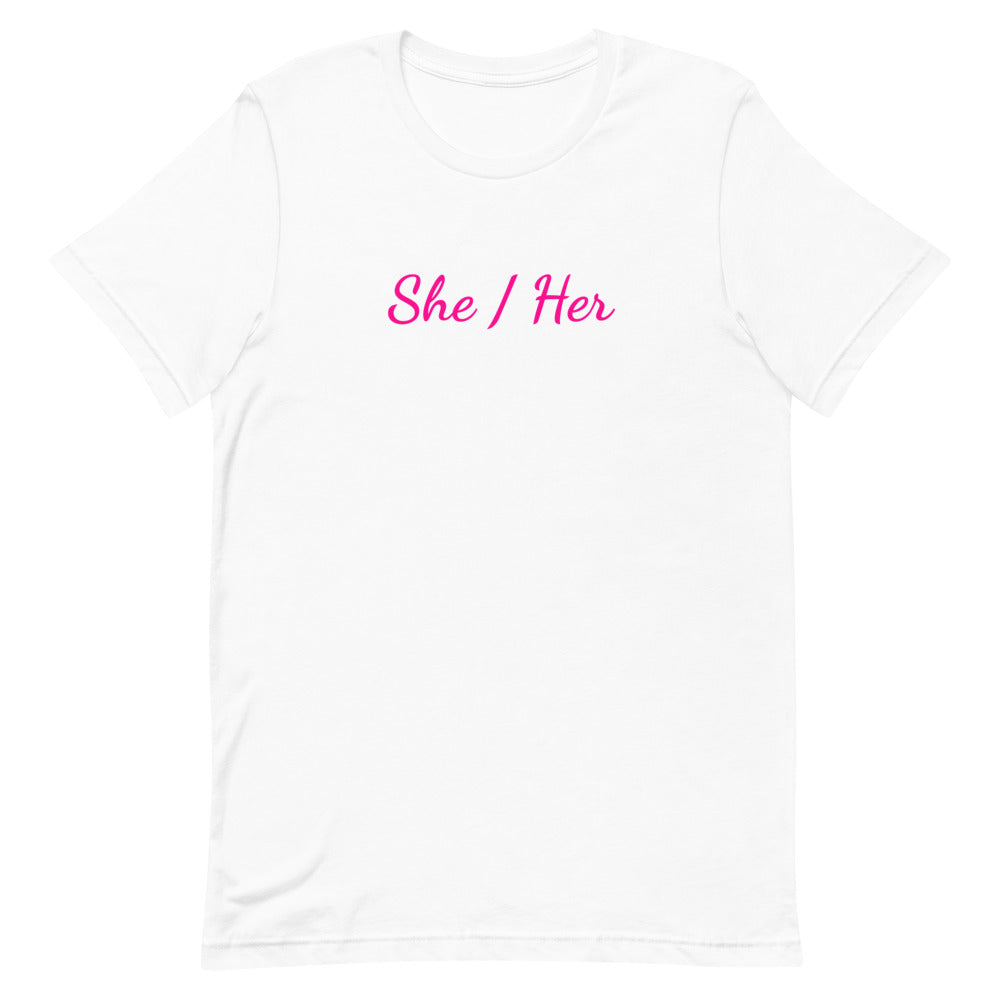 She / Her Pronouns T-Shirt T-shirts The Rainbow Stores