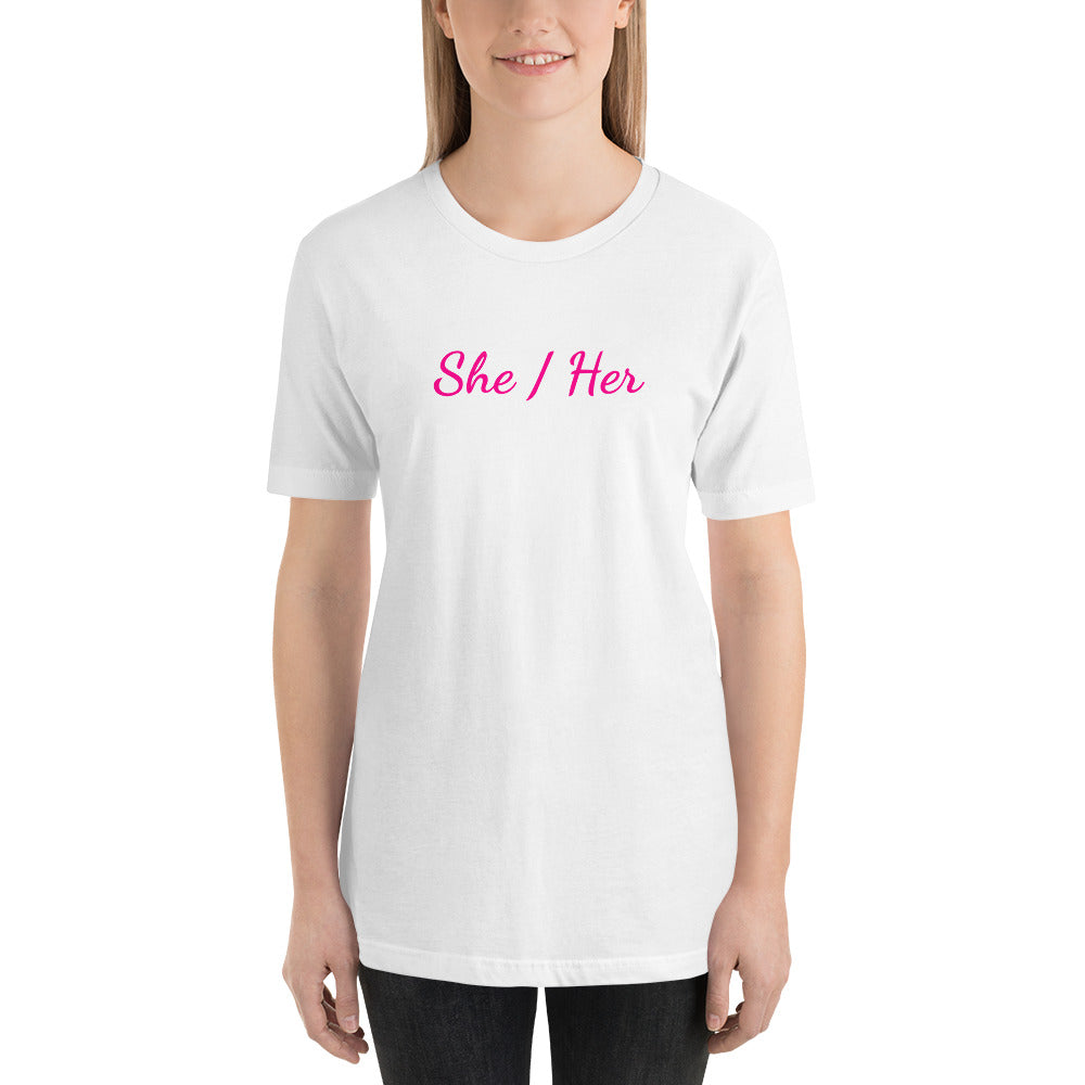 She / Her Pronouns T-Shirt T-shirts The Rainbow Stores