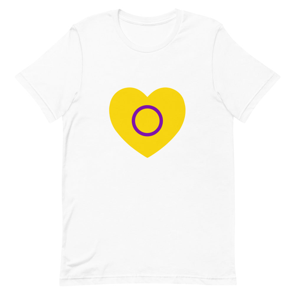 Intersex Pride Heart T-Shirt T-shirts The Rainbow Stores