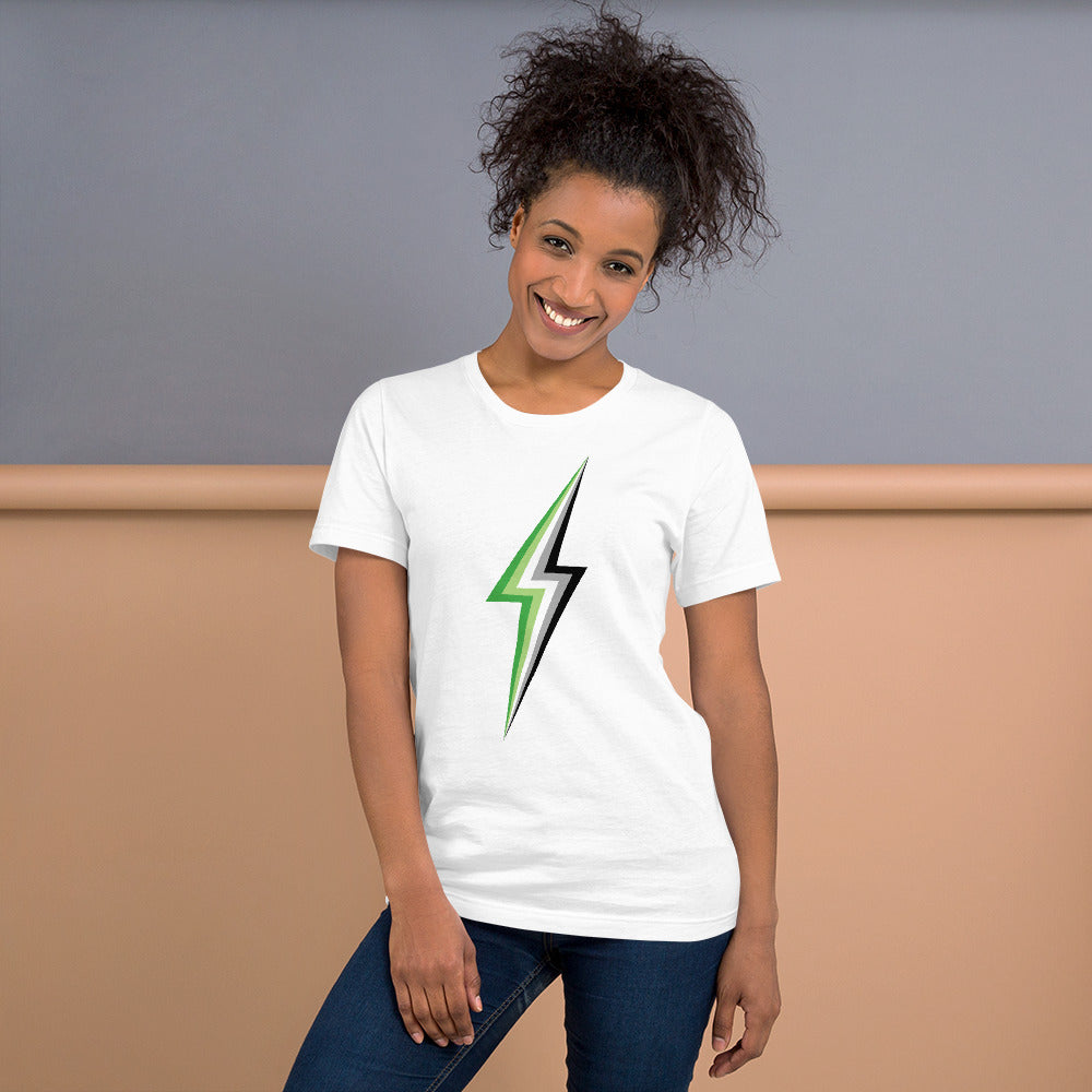 Aromantic Lightning T-Shirt T-shirts The Rainbow Stores