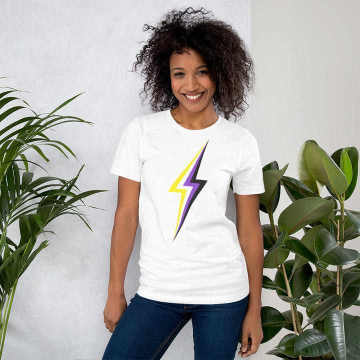 Non Binary Lightning T-Shirt T-shirts The Rainbow Stores