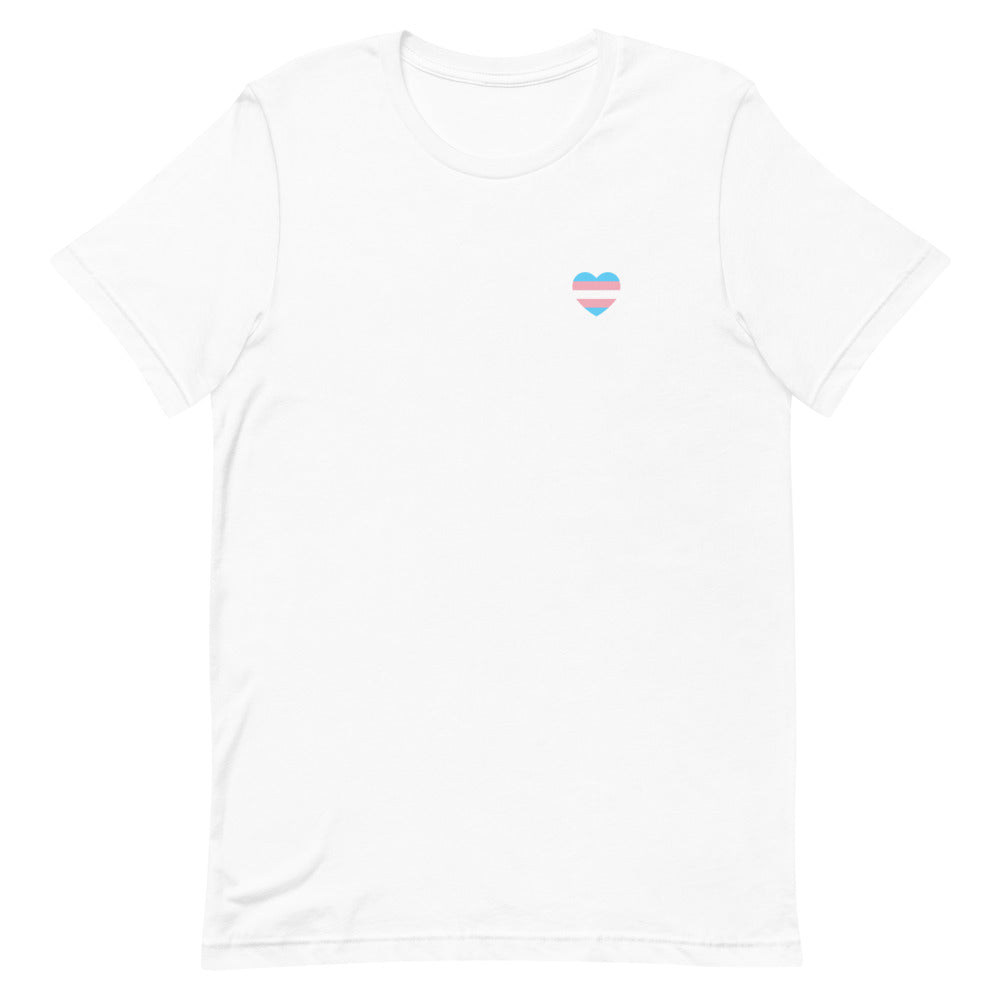 Trans Small Heart Flag T-Shirt T-shirts The Rainbow Stores