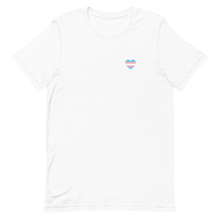 Trans Small Heart Flag T-Shirt T-shirts The Rainbow Stores