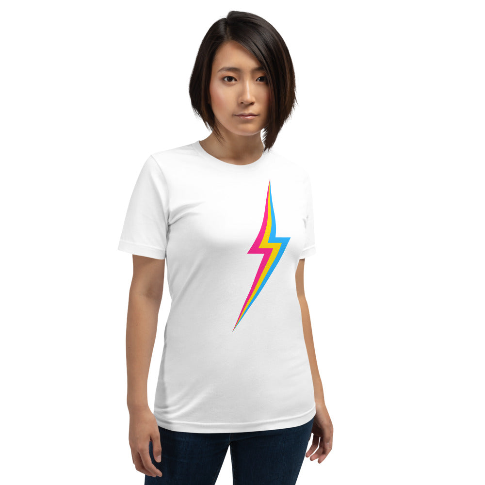 Pansexual Lightning T-Shirt T-shirts The Rainbow Stores