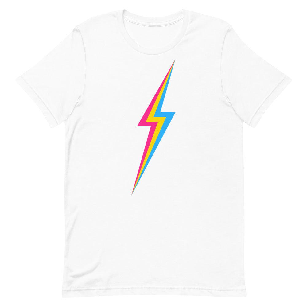 Pansexual Lightning T-Shirt T-shirts The Rainbow Stores