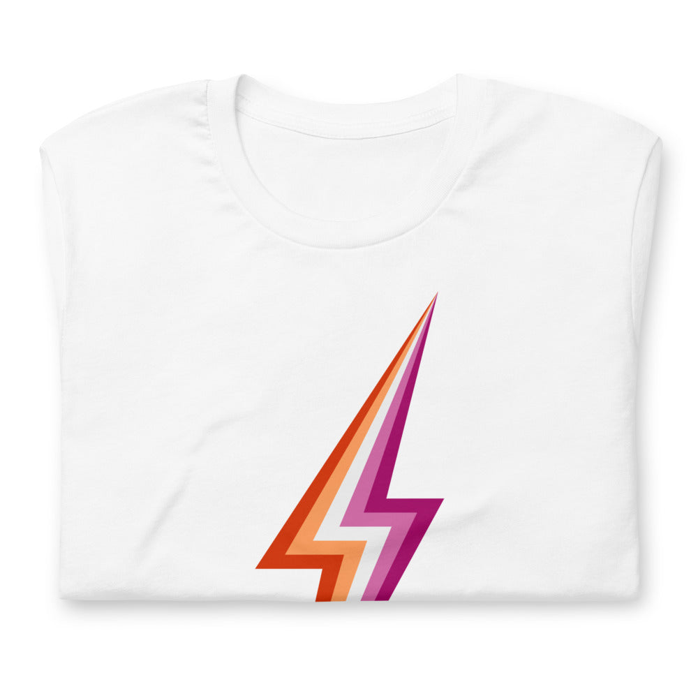 Lesbian Lightning T-Shirt T-shirts The Rainbow Stores