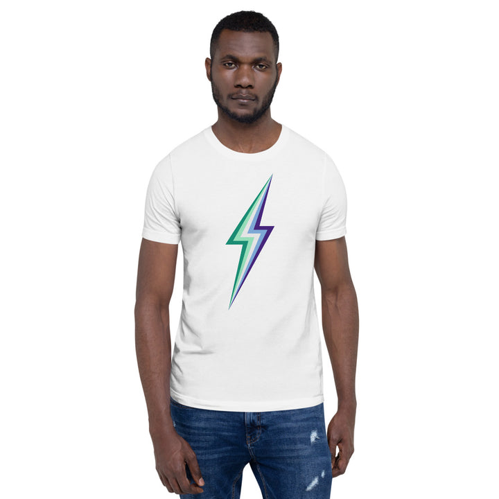 Gay Men's Pride Flag Lightning T-Shirt T-shirts The Rainbow Stores