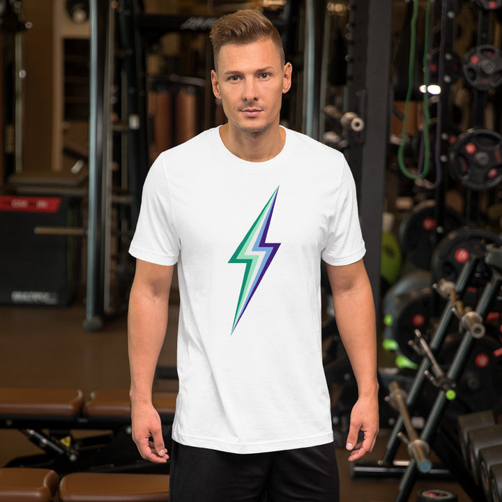 Gay Men's Pride Flag Lightning T-Shirt T-shirts The Rainbow Stores