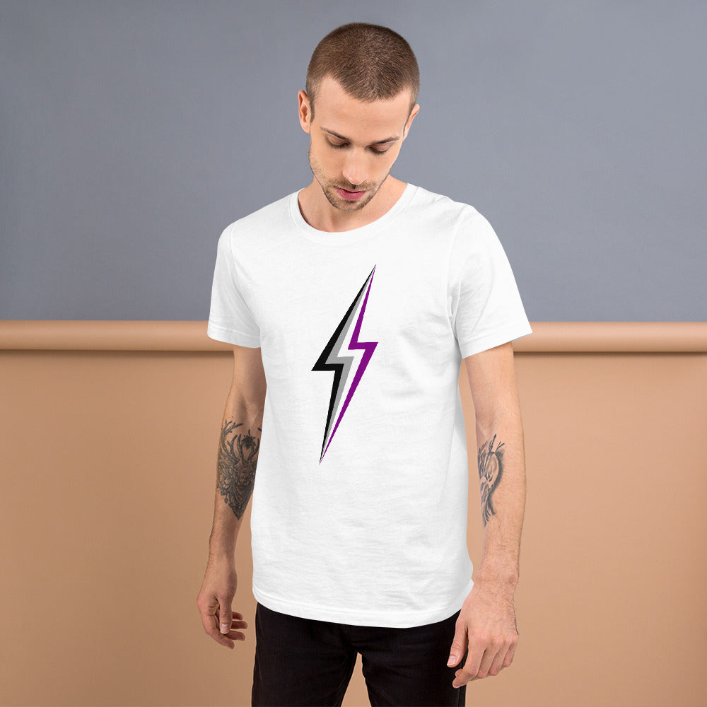 Asexual Lightning T-Shirt T-shirts The Rainbow Stores