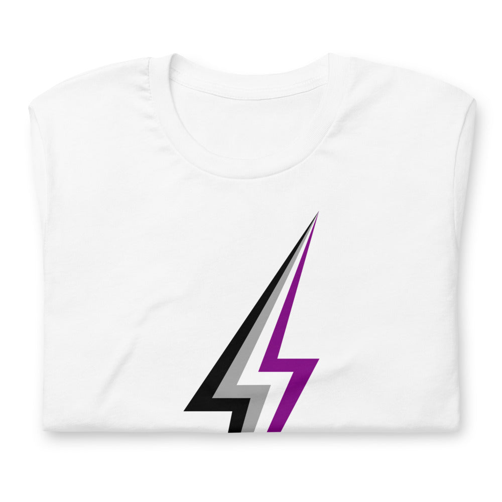 Asexual Lightning T-Shirt T-shirts The Rainbow Stores