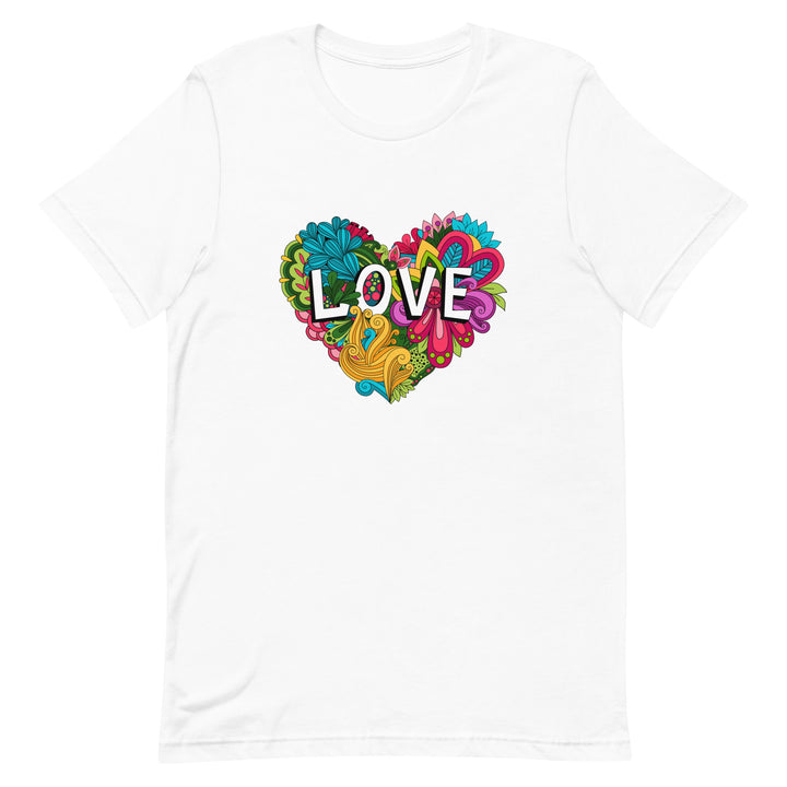 Floral Love Heart T-Shirt T-shirts The Rainbow Stores