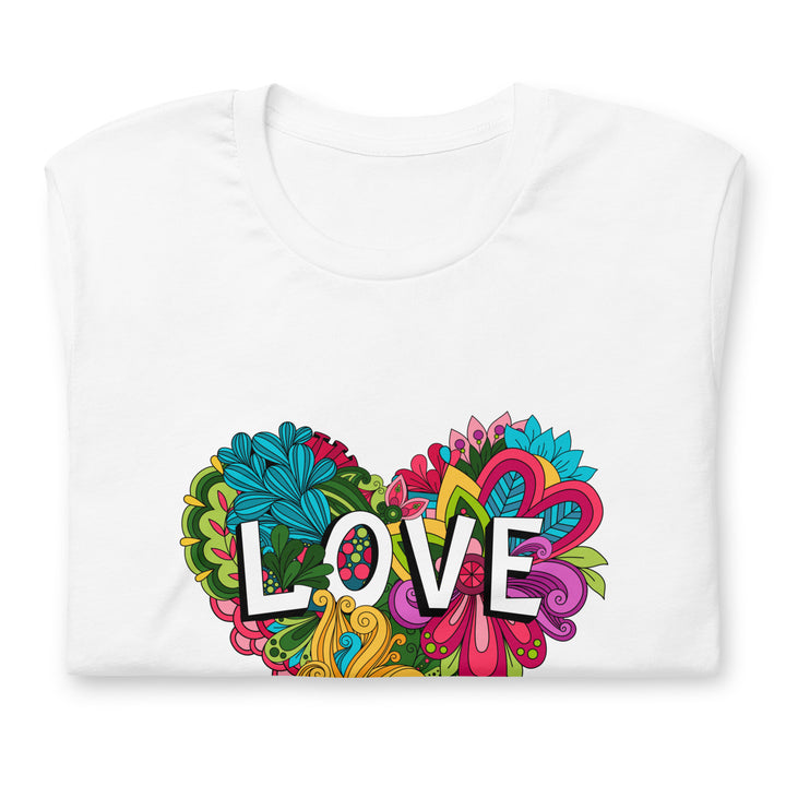 Floral Love Heart T-Shirt T-shirts The Rainbow Stores