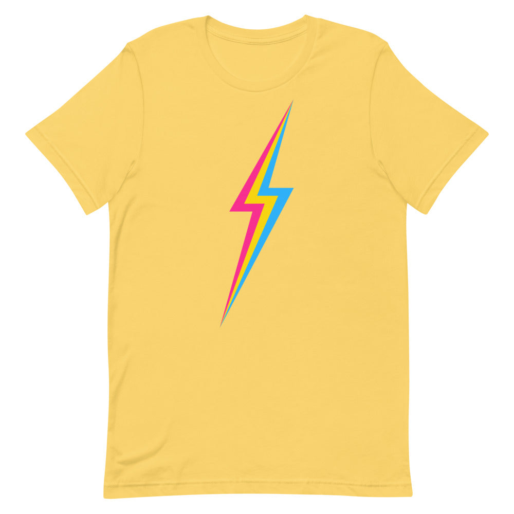 Pansexual Lightning T-Shirt T-shirts The Rainbow Stores