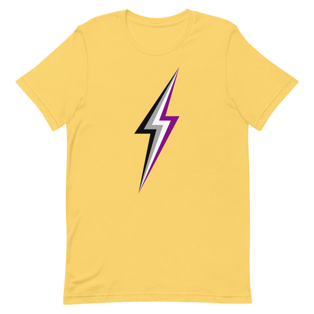 Asexual Lightning T-Shirt T-shirts The Rainbow Stores