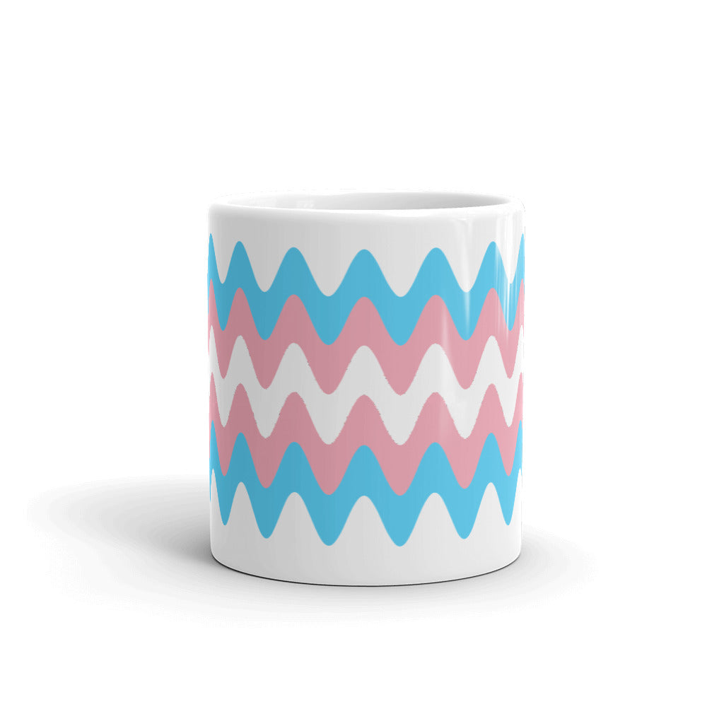 Trans Wavy Pride Flag Mug Mugs The Rainbow Stores