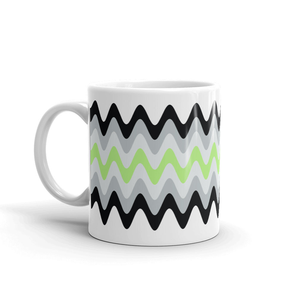 Agender Wavy Pride Flag Mug Mugs The Rainbow Stores