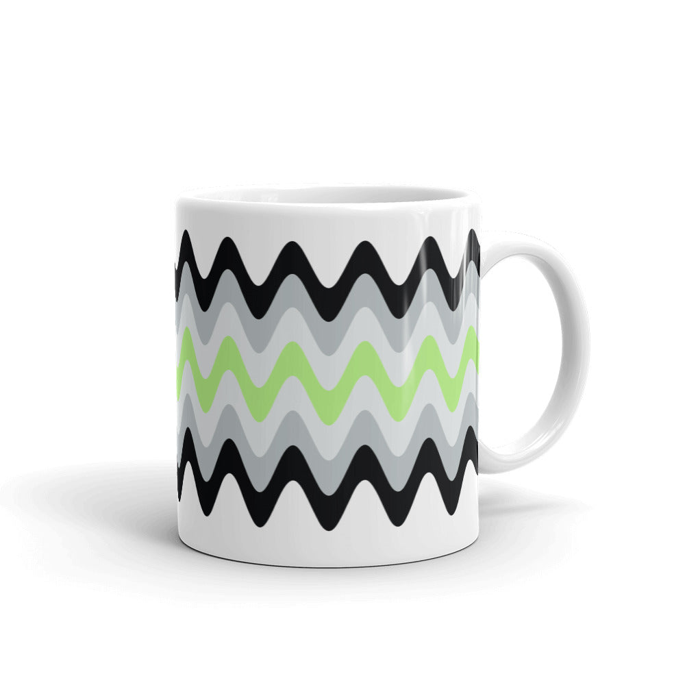 Agender Wavy Pride Flag Mug Mugs The Rainbow Stores