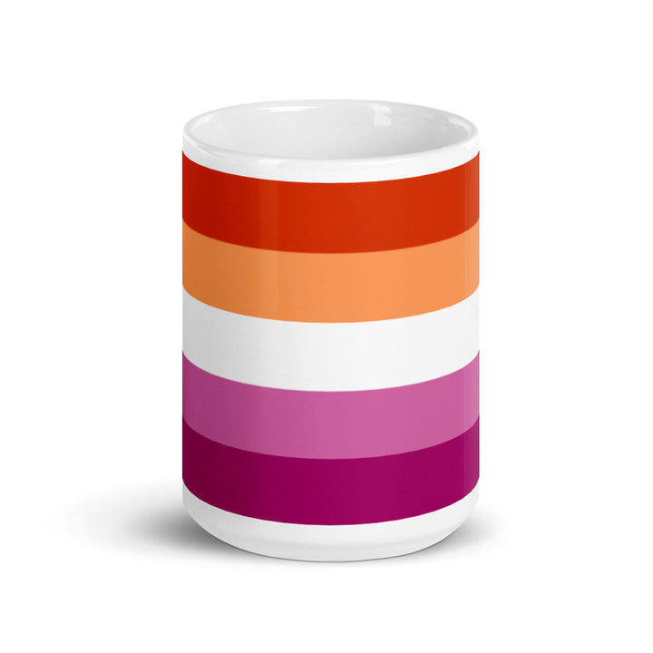 Lesbian 5 Stripe Flag Mug Mugs The Rainbow Stores