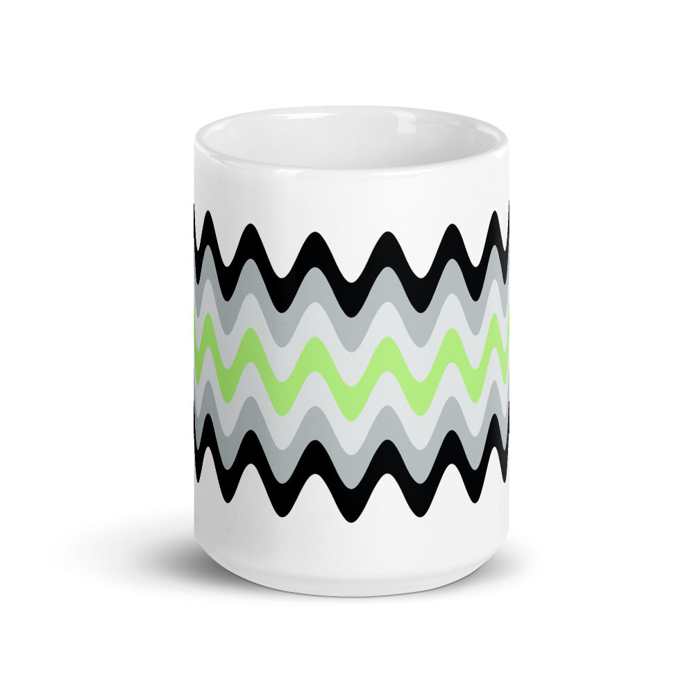 Agender Wavy Pride Flag Mug Mugs The Rainbow Stores