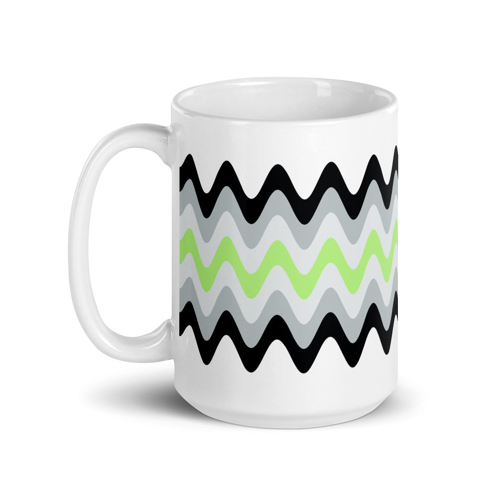 Agender Wavy Pride Flag Mug Mugs The Rainbow Stores