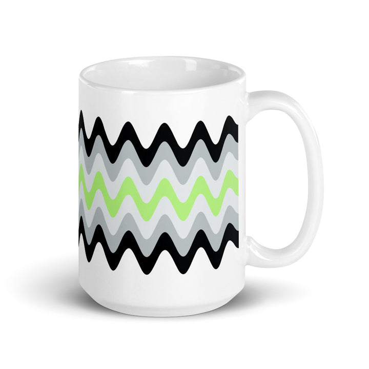 Agender Wavy Pride Flag Mug Mugs The Rainbow Stores