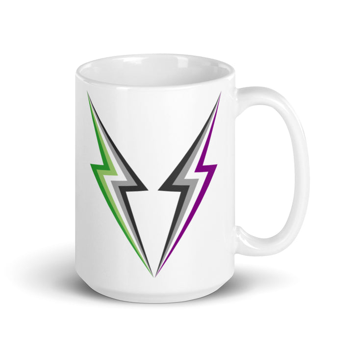 AroAce Twin Lightning Strike Mug Mugs The Rainbow Stores