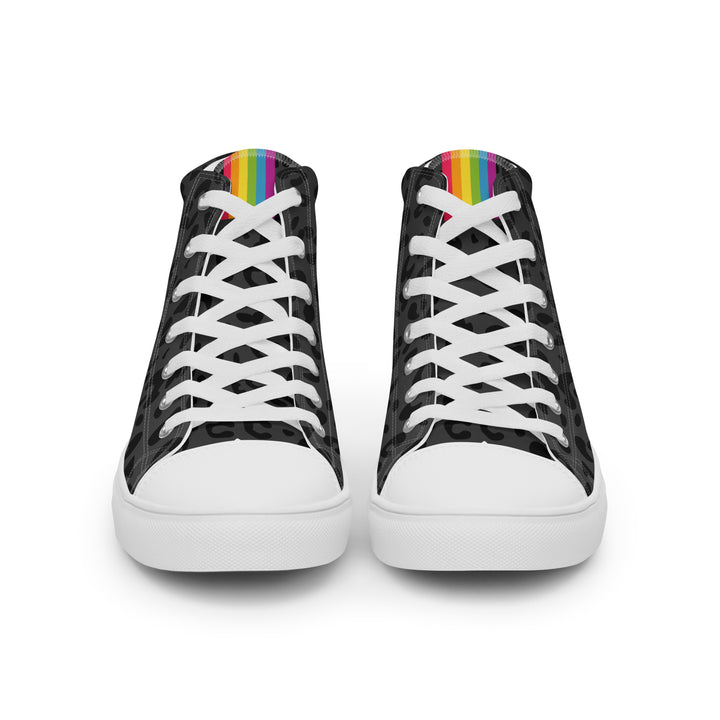 Rainbow Pride Flash Black Leopard High Top Trainers (female sizes) High Tops The Rainbow Stores