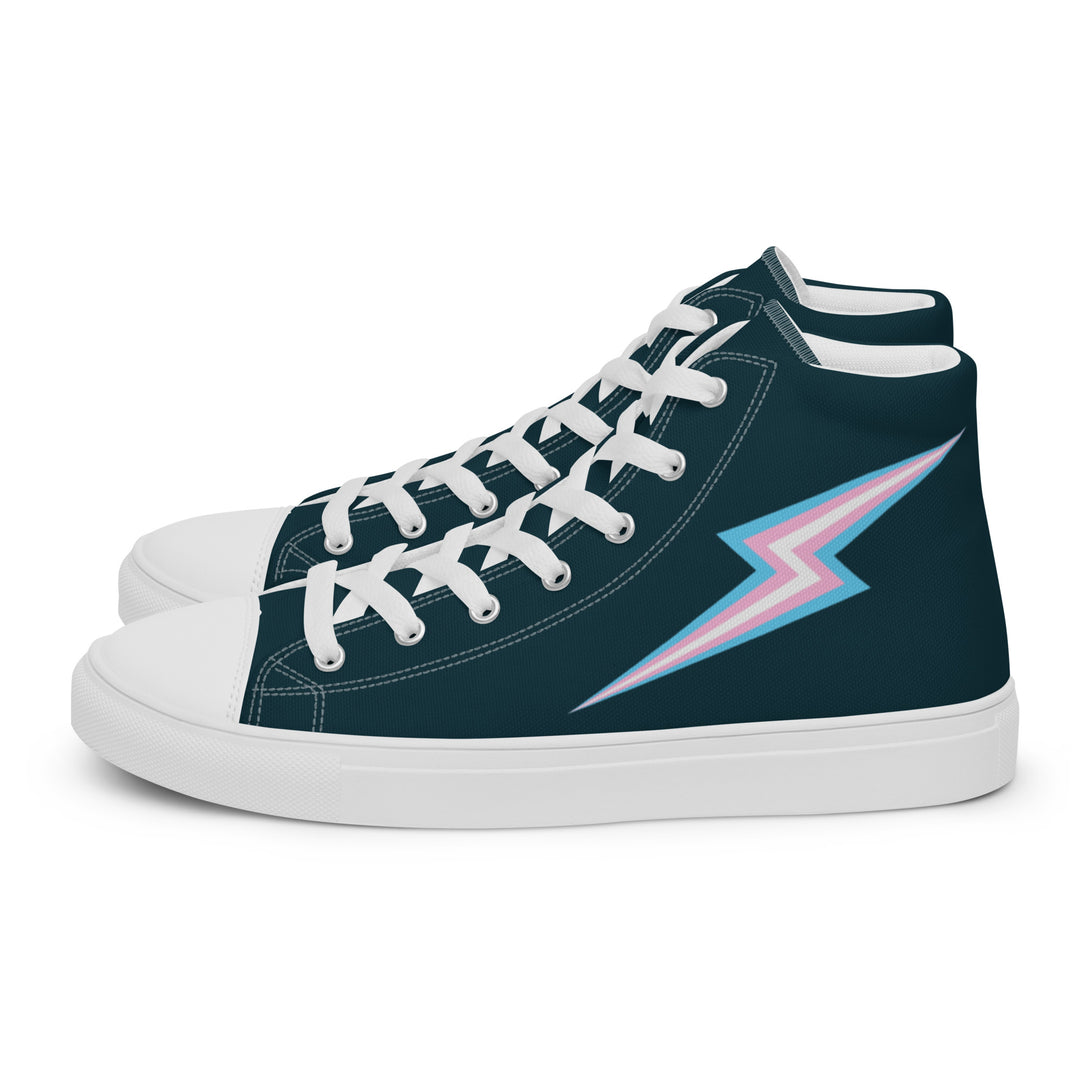 Trans Lightning Blue High Top Trainers (female sizes) High Tops The Rainbow Stores