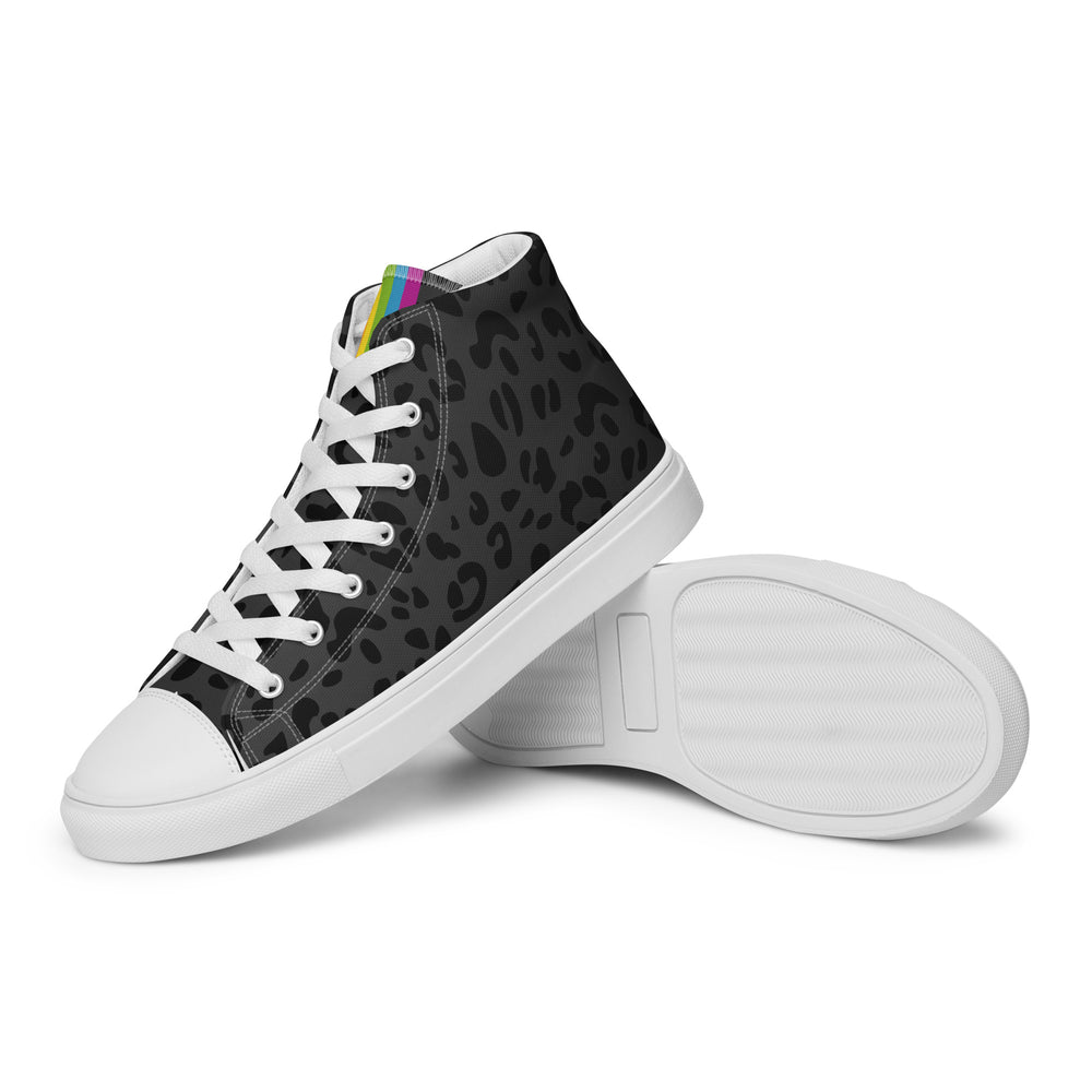 Rainbow Pride Flash Black Leopard High Top Trainers (female sizes) High Tops The Rainbow Stores