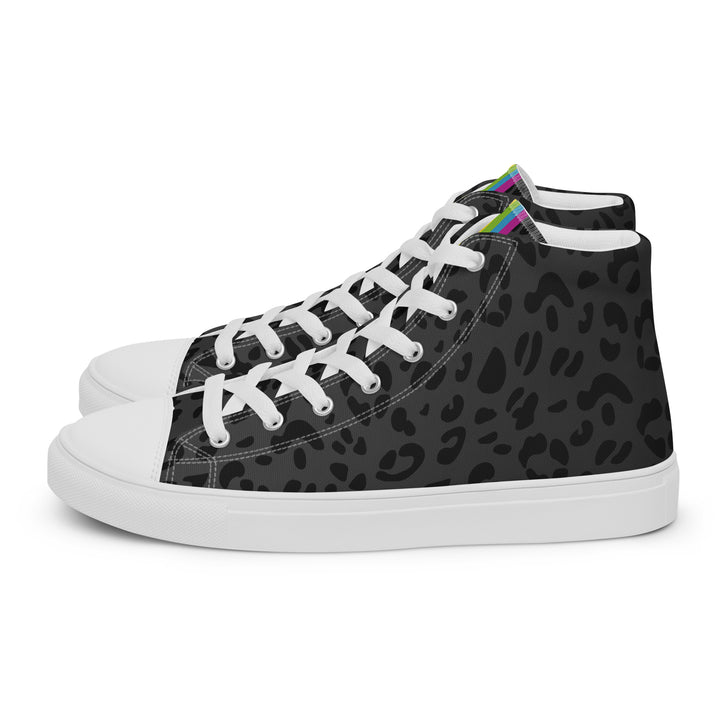 Rainbow Pride Flash Black Leopard High Top Trainers (female sizes) High Tops The Rainbow Stores