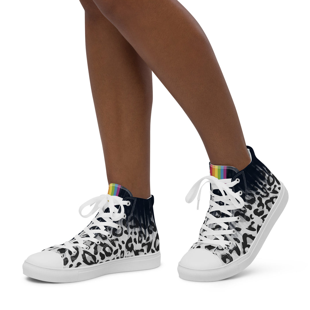 Faded Leopard High Top Trainers (female sizes) High Tops The Rainbow Stores