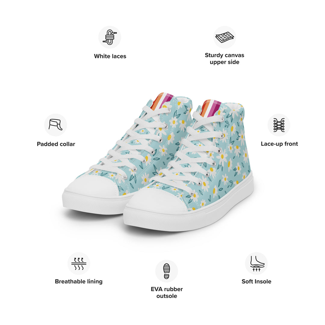 Lesbian Daisy High Top Shoes (female sizes) High Tops The Rainbow Stores