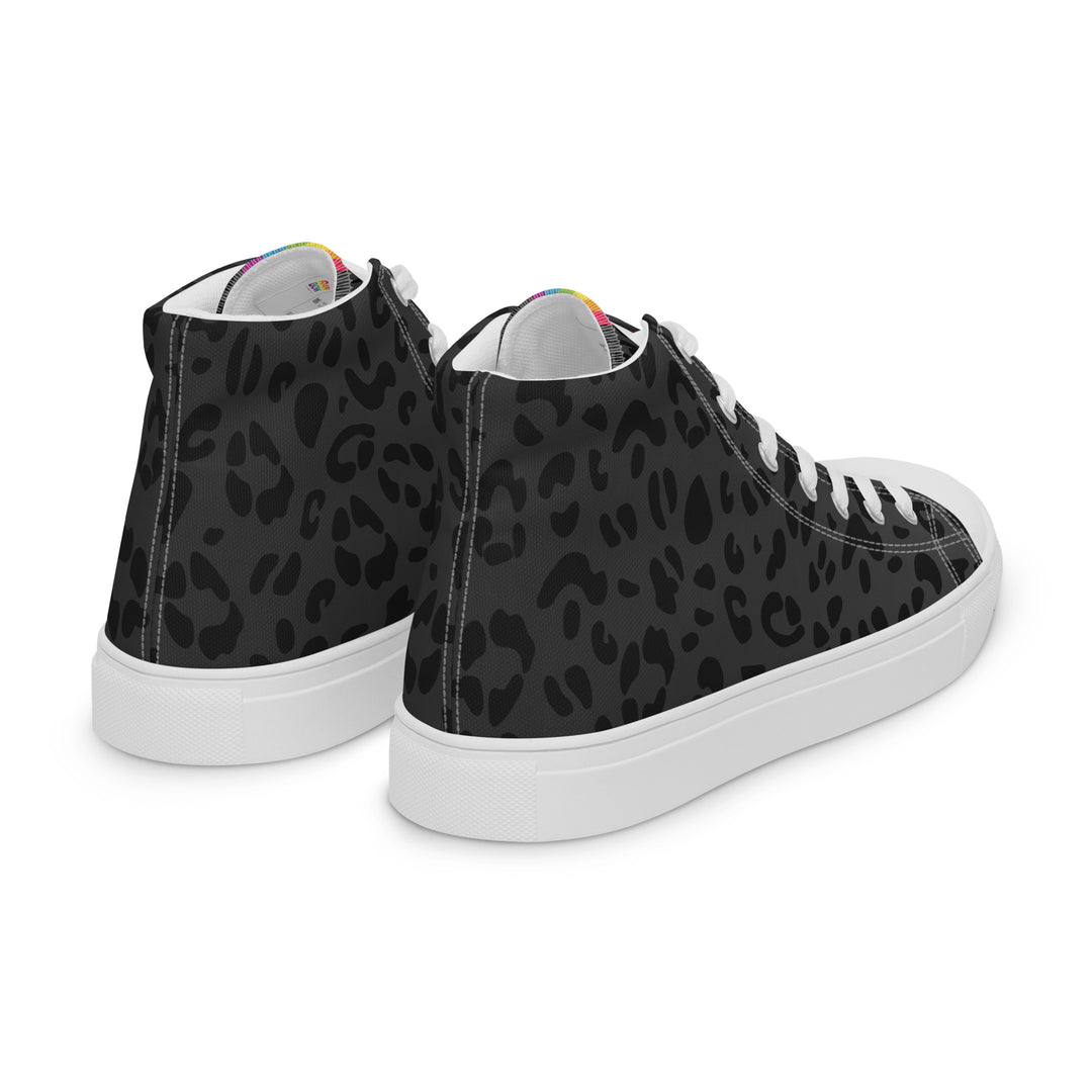 Rainbow Pride Flash Black Leopard High Top Trainers (female sizes) High Tops The Rainbow Stores