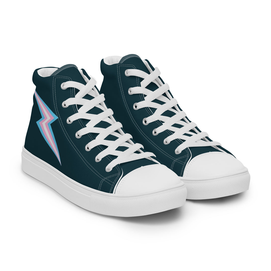 Trans Lightning Blue High Top Trainers (female sizes) High Tops The Rainbow Stores