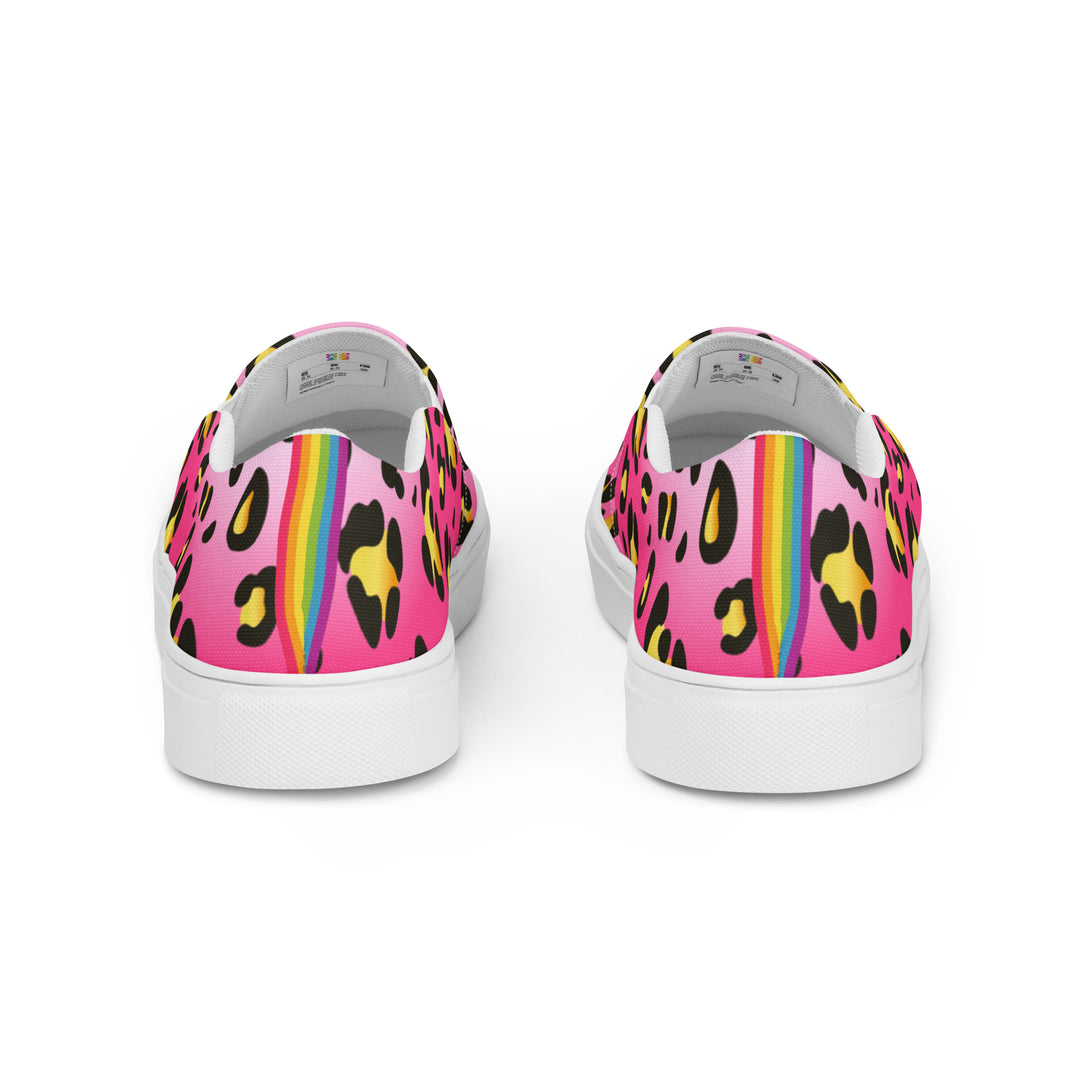 Rainbow Pink Leopard Slip-on Shoes (female sizes) Slip Ons The Rainbow Stores